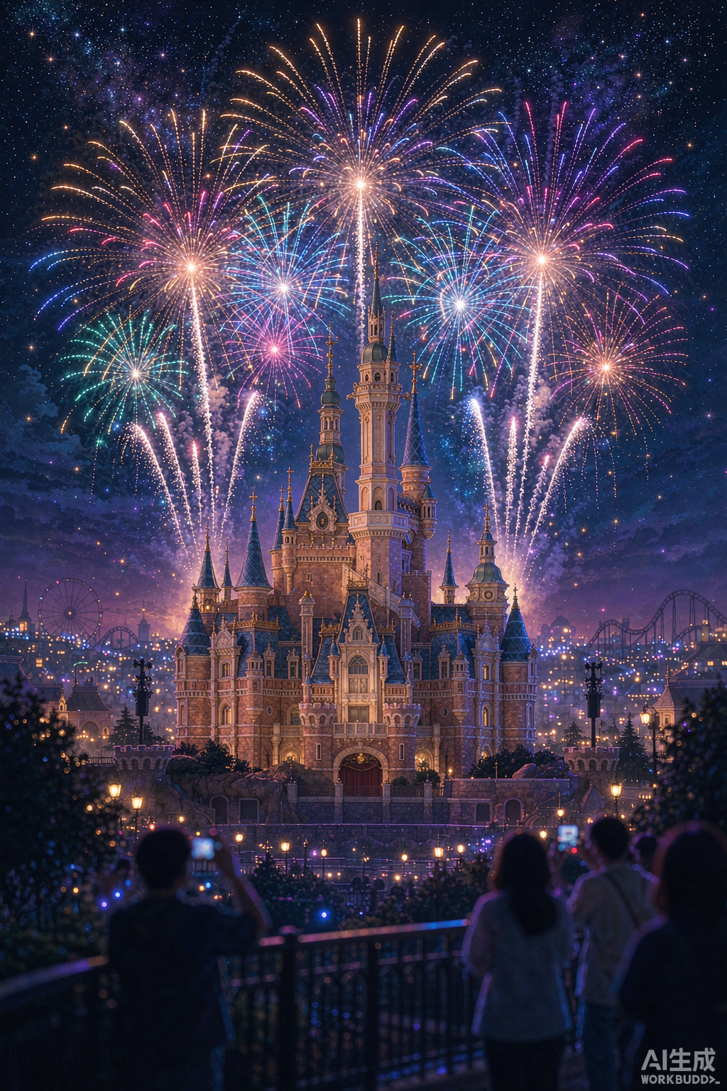 烟花夜景